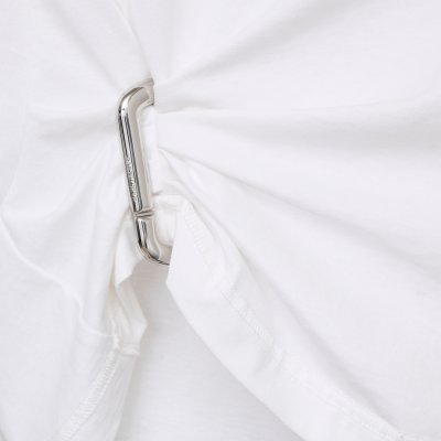 THE POP J MARC LOGO DRAPE SEAM TEE